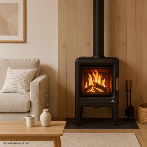 poele a bois etanche en fonte bronpi lira 5 kw